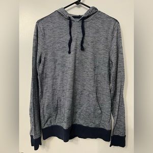 Banana Republic Men’s Lightweight Navy Blue Stripe Hoodie Small